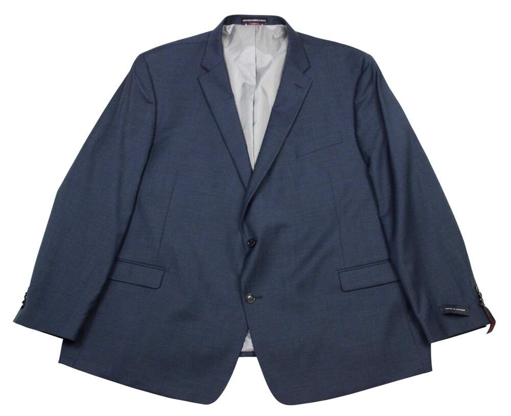$460 Tommy Hilfiger Suit Jacket Mens 60 R Blue Stretch Adams 2 Button Coat